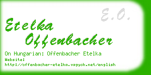 etelka offenbacher business card